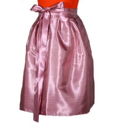Světle růžová saténová zavinovací sukně Victorie - 3