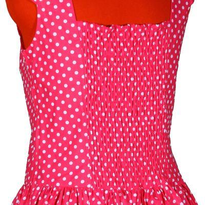 Růžové šaty Šarlota s puntíky - 3
