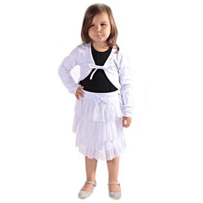 Dívčí tylová sukně Tamara s volány bílá - 134, 134 - 3