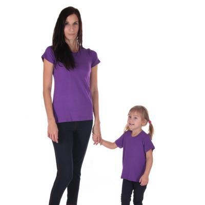 Fialové dětské tričko krátký rukáv Laura - 140, 140 - 4