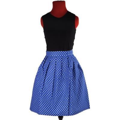 Modrá zavinovací sukně Merisa s puntíky - 4