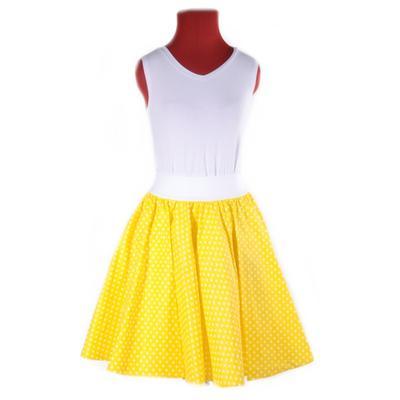 Žlutá kolová sukně Fresh s puntíky - 4