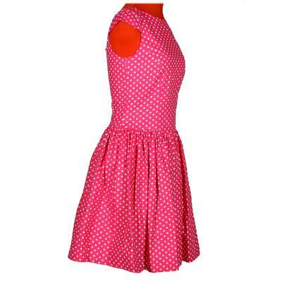 Růžové šaty Šarlota s puntíky - 4