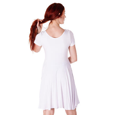Bílé jednobarevné šaty Scarlet - 5