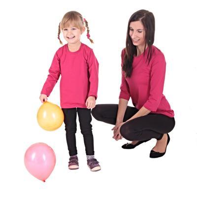 Růžové dětské tričko dlouhý rukáv Marlen od 122-146 - 5